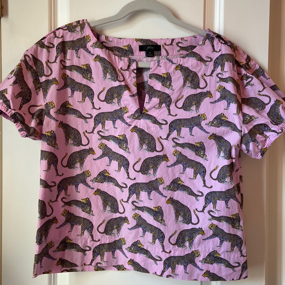 Jcrew Ratti cheetah print top